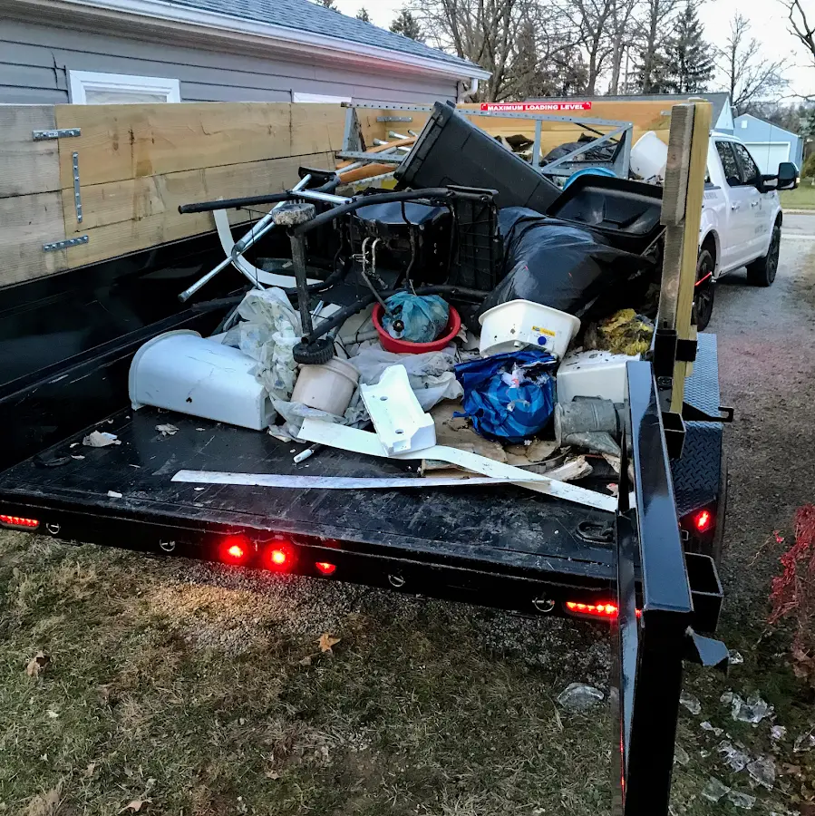 Roll-off dumpster delivered to a residential driveway in Imperial